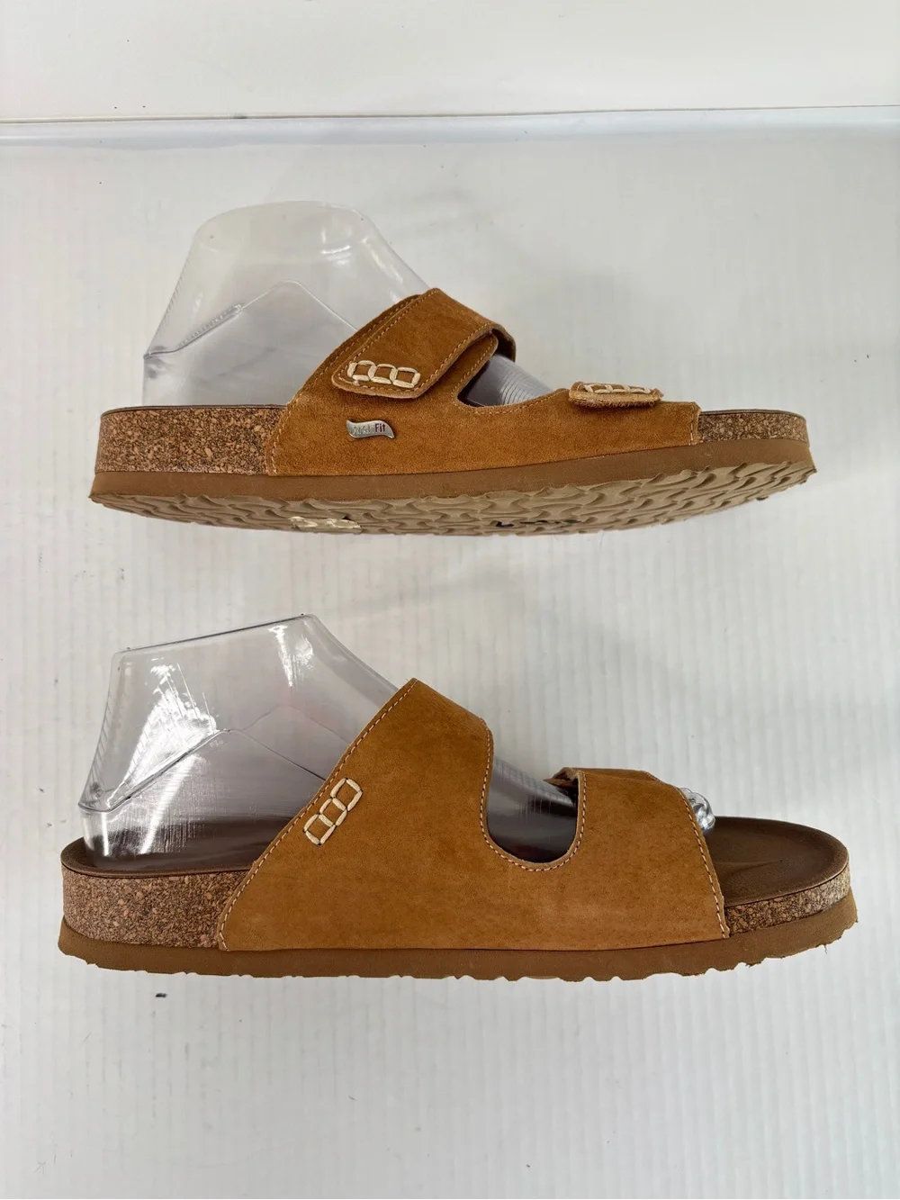Skechers GRANOLA Arch Fit Sandals Womens Size 9 Tan Two Strap Luxe Foam Cork NEW